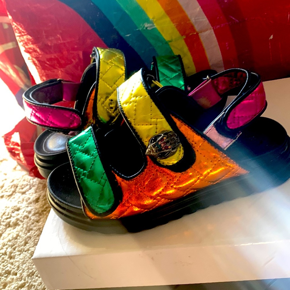 Kurt Geiger Rainbow Metallic Mini Orson sandal  🌈